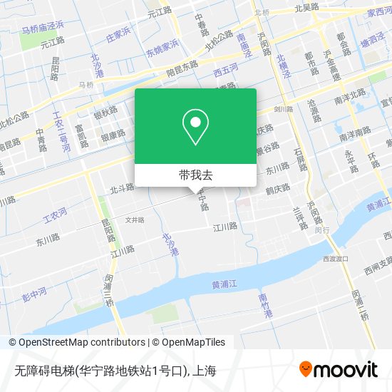 无障碍电梯(华宁路地铁站1号口)地图