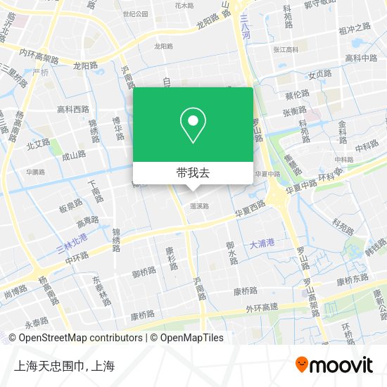 上海天忠围巾地图