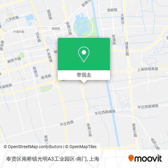 奉贤区南桥镇光明A3工业园区-南门地图