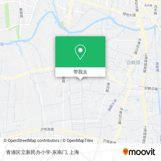 青浦区立新民办小学-东南门地图