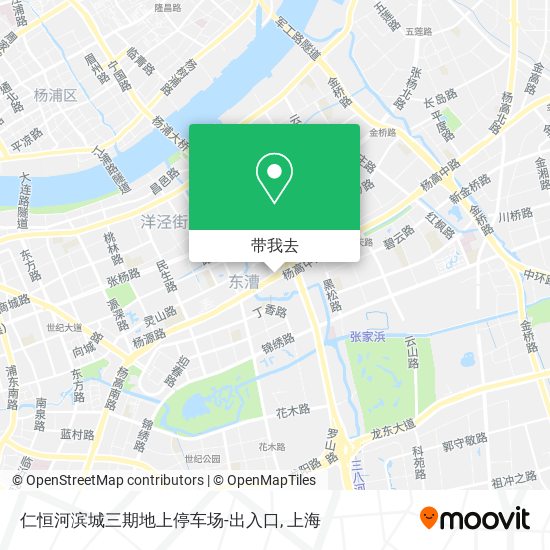 仁恒河滨城三期地上停车场-出入口地图