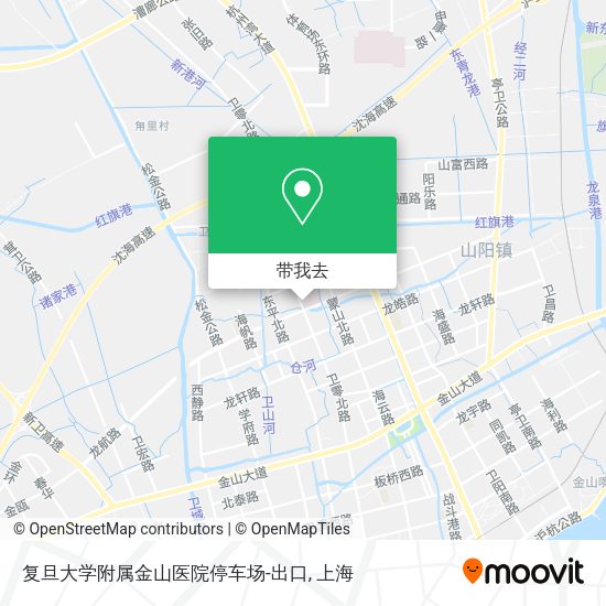 复旦大学附属金山医院停车场-出口地图
