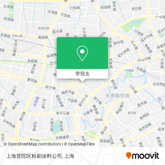 上海普陀区粉刷涂料公司地图