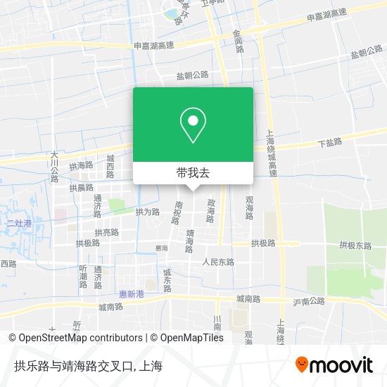 拱乐路与靖海路交叉口地图