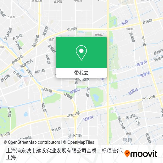 上海浦东城市建设实业发展有限公司金桥二标项管部地图