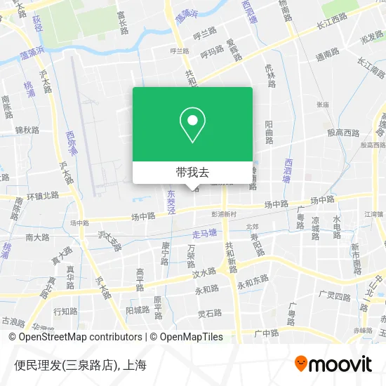 便民理发(三泉路店)地图