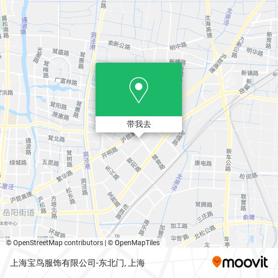 上海宝鸟服饰有限公司-东北门地图
