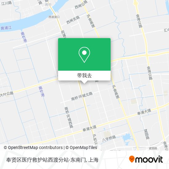 奉贤区医疗救护站西渡分站-东南门地图