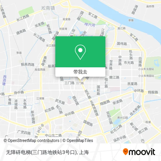 无障碍电梯(三门路地铁站3号口)地图