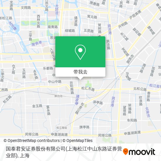 国泰君安证券股份有限公司(上海松江中山东路证券营业部)地图