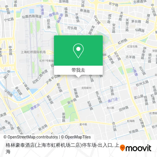 格林豪泰酒店(上海市虹桥机场二店)停车场-出入口地图