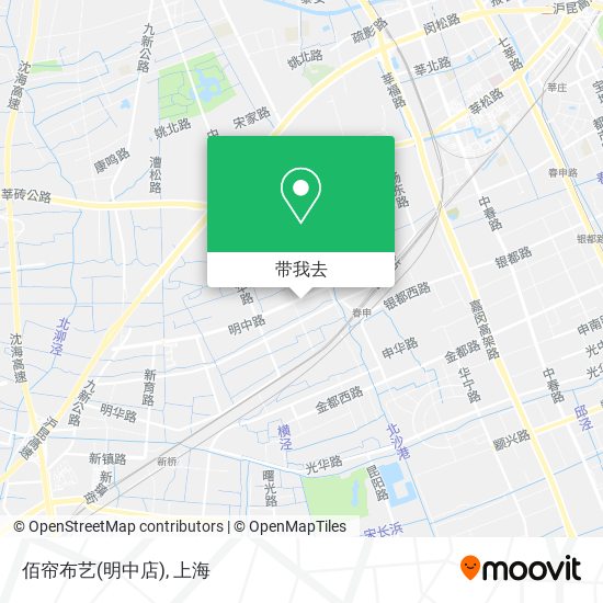 佰帘布艺(明中店)地图
