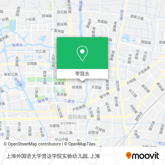 上海外国语大学贤达学院实验幼儿园地图