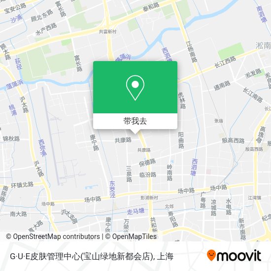 G·U·E皮肤管理中心(宝山绿地新都会店)地图