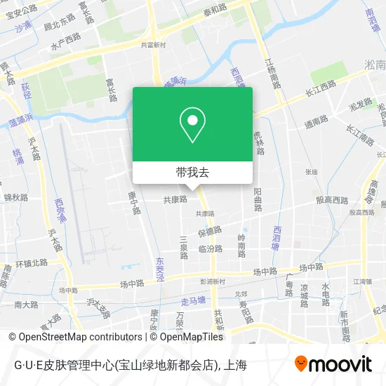 G·U·E皮肤管理中心(宝山绿地新都会店)地图