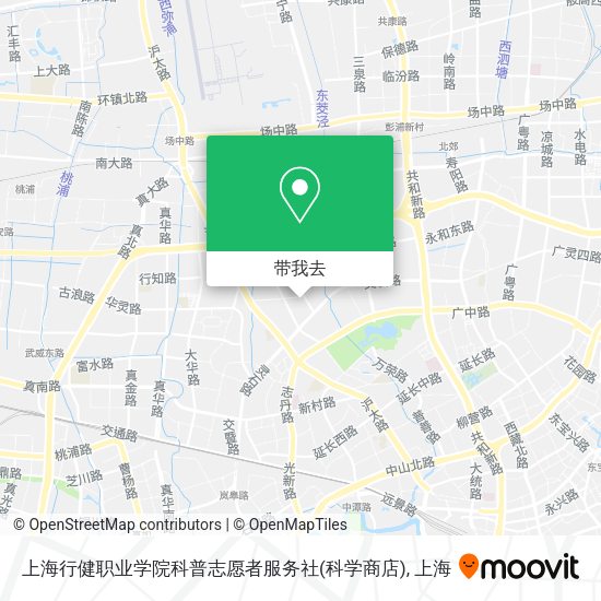 上海行健职业学院科普志愿者服务社(科学商店)地图