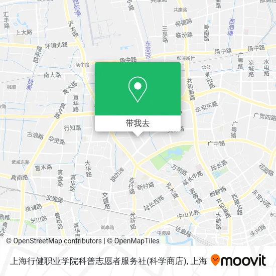 上海行健职业学院科普志愿者服务社(科学商店)地图