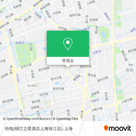 街电(锦江之星酒店上海张江店)地图