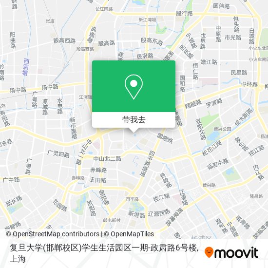 复旦大学(邯郸校区)学生生活园区一期-政肃路6号楼地图