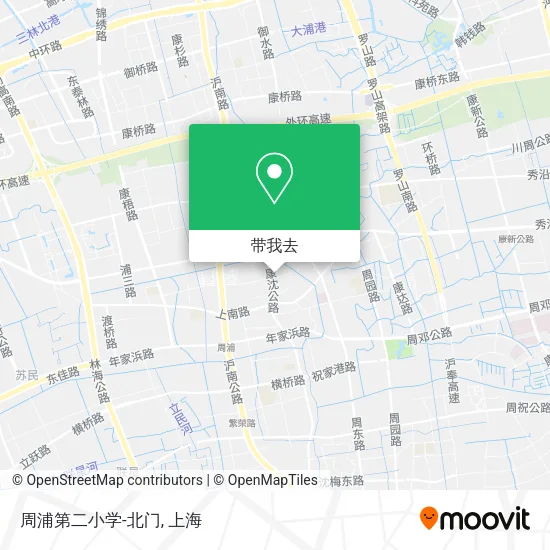 周浦第二小学-北门地图