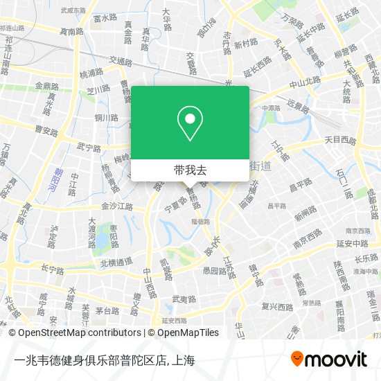 一兆韦德健身俱乐部普陀区店地图