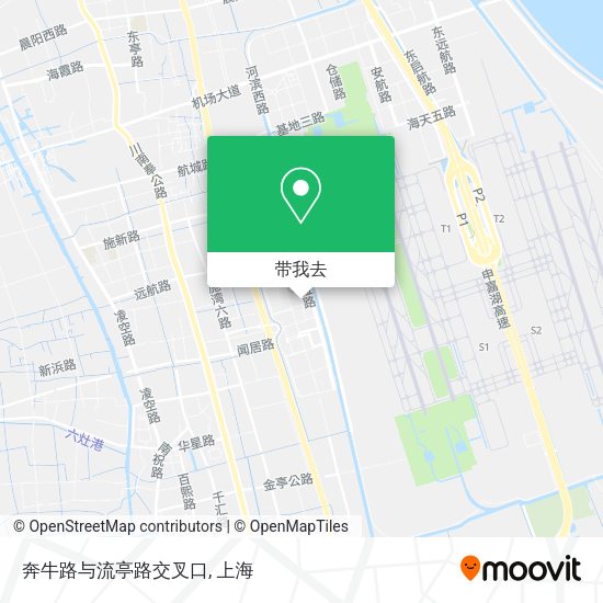 奔牛路与流亭路交叉口地图