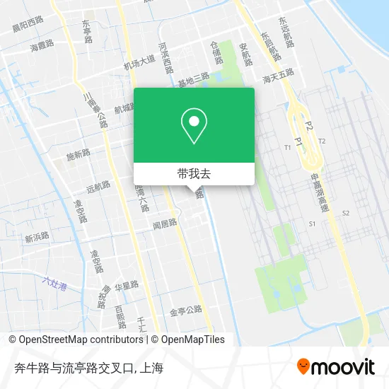 奔牛路与流亭路交叉口地图