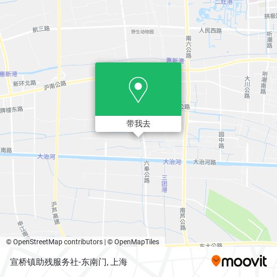 宣桥镇助残服务社-东南门地图