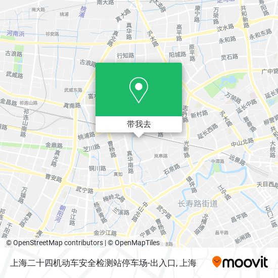 上海二十四机动车安全检测站停车场-出入口地图