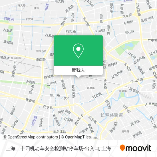 上海二十四机动车安全检测站停车场-出入口地图