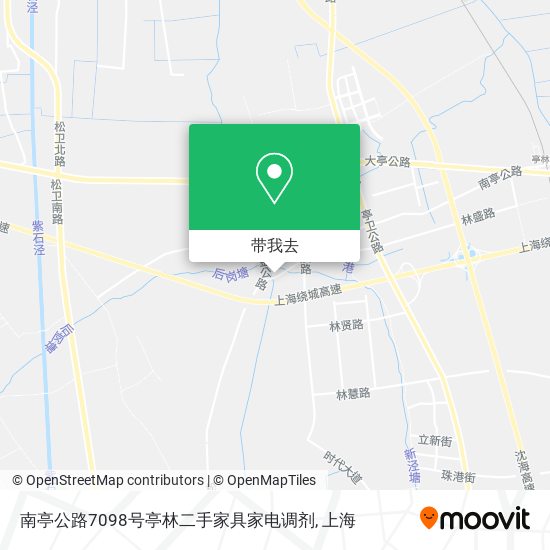 南亭公路7098号亭林二手家具家电调剂地图