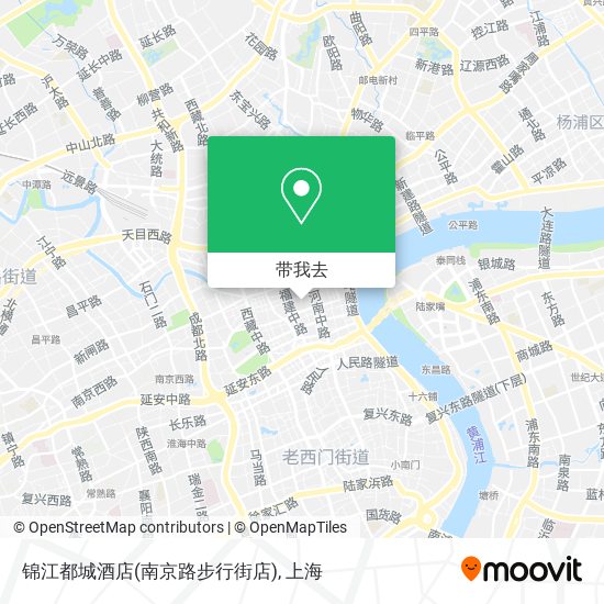 锦江都城酒店(南京路步行街店)地图