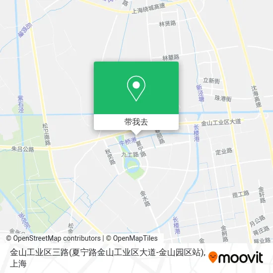 金山工业区三路(夏宁路金山工业区大道-金山园区站)地图