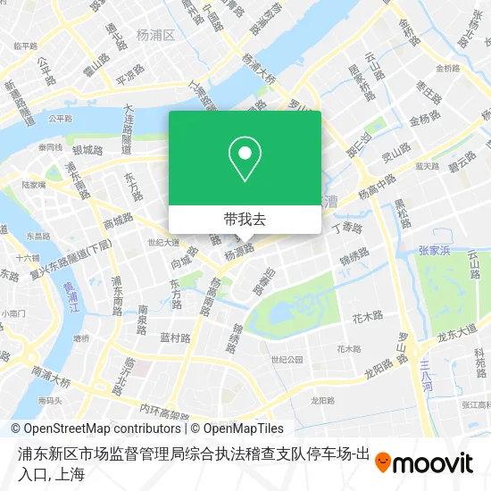 浦东新区市场监督管理局综合执法稽查支队停车场-出入口地图