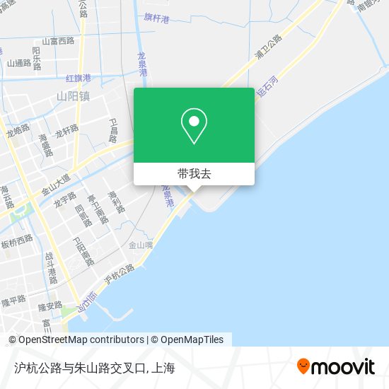 沪杭公路与朱山路交叉口地图