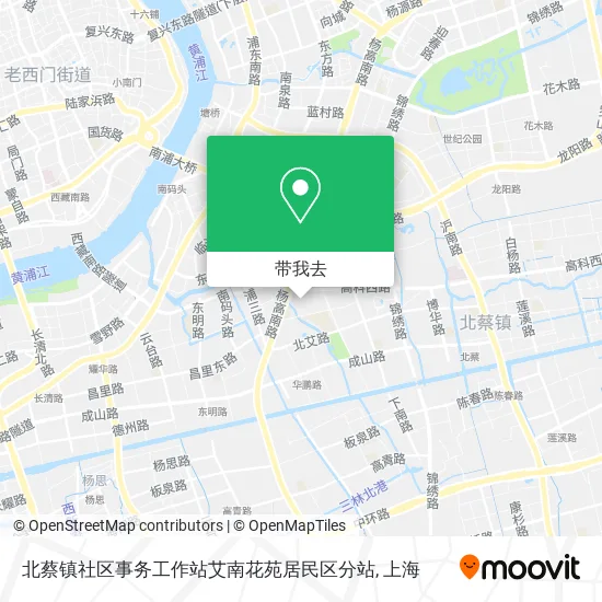 北蔡镇社区事务工作站艾南花苑居民区分站地图