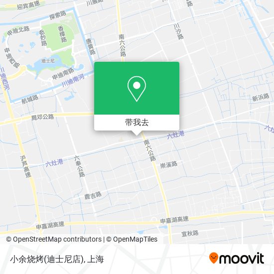 小余烧烤(迪士尼店)地图