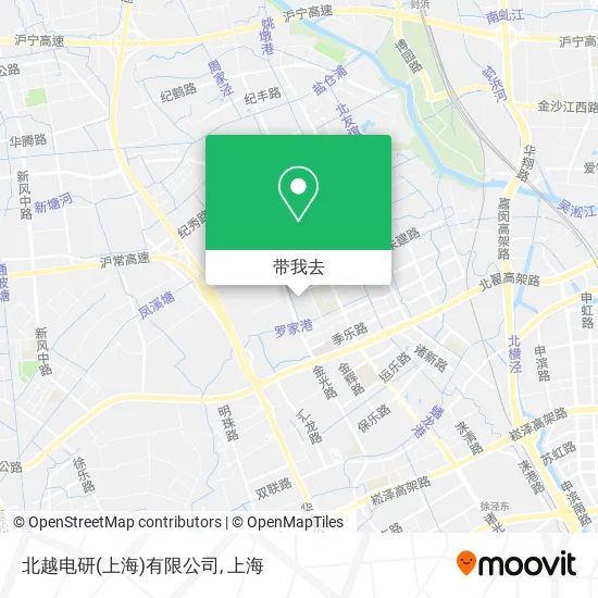 北越电研(上海)有限公司地图