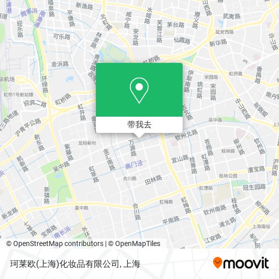 珂莱欧(上海)化妆品有限公司地图