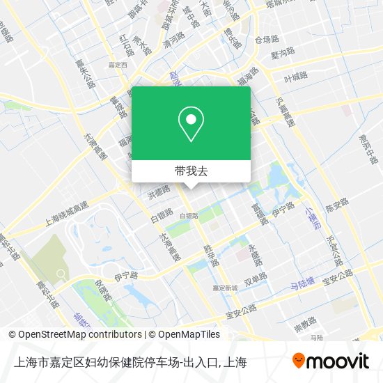 上海市嘉定区妇幼保健院停车场-出入口地图