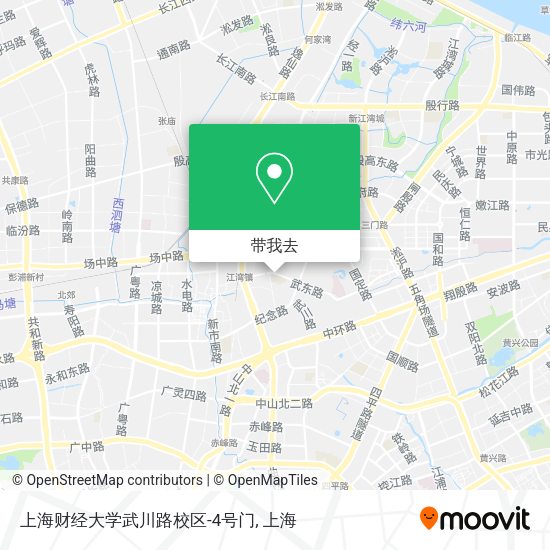 上海财经大学武川路校区-4号门地图