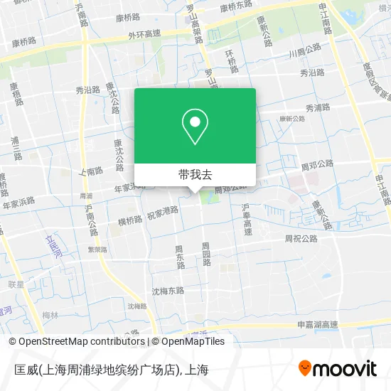 匡威(上海周浦绿地缤纷广场店)地图