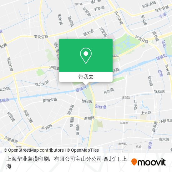 上海华业装潢印刷厂有限公司宝山分公司-西北门地图