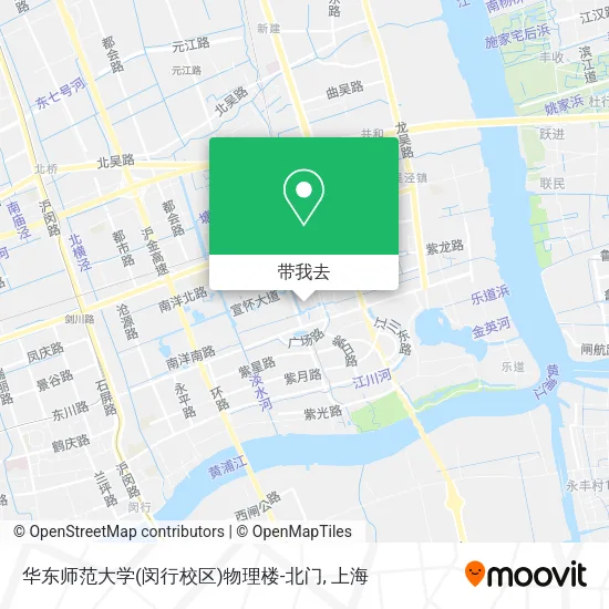 华东师范大学(闵行校区)物理楼-北门地图