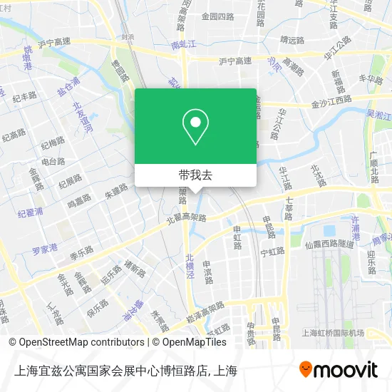上海宜兹公寓国家会展中心博恒路店地图