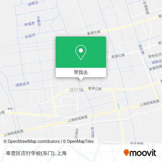 奉贤区庄行学校(东门)地图