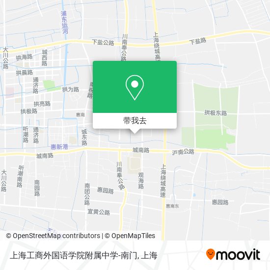 上海工商外国语学院附属中学-南门地图