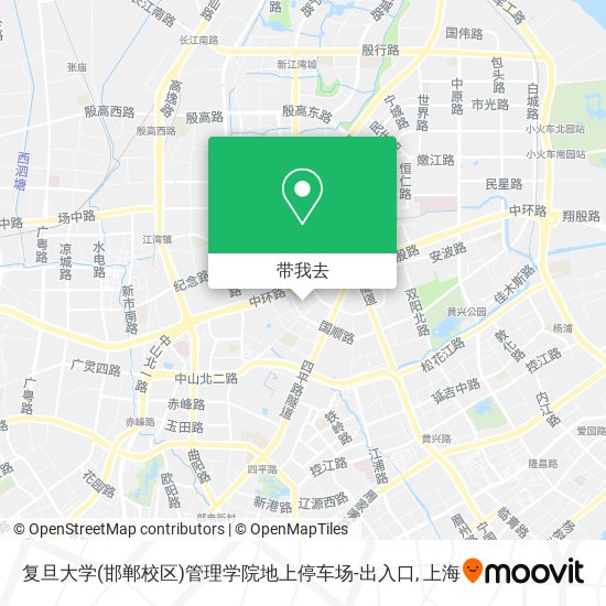 复旦大学(邯郸校区)管理学院地上停车场-出入口地图