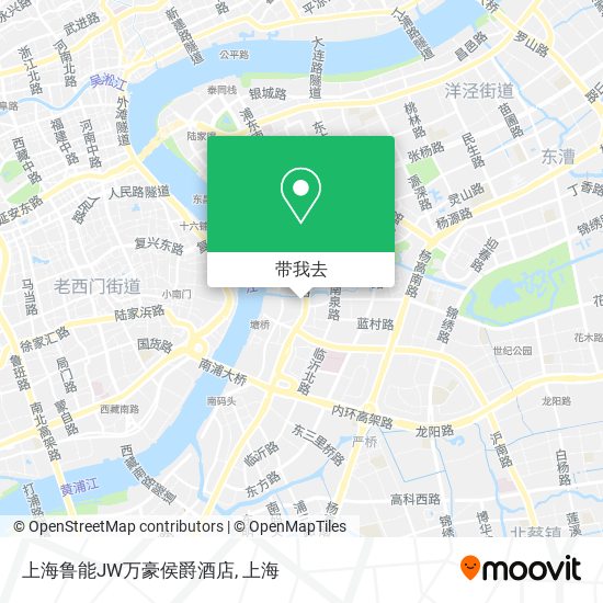 上海鲁能JW万豪侯爵酒店地图