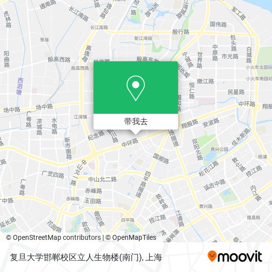 复旦大学邯郸校区立人生物楼(南门)地图